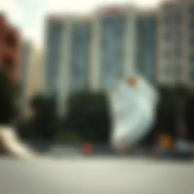 Vans sneakers in an urban skate park setting