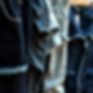 Diverse Styles of Ragged Jeans A collection of various styles of ragged jeans displayed together