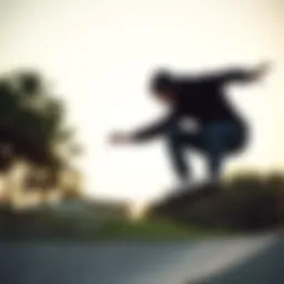 A skater performing a trick in a black hoodie shirt