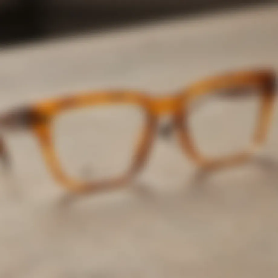 Close-up view of Vonzipper eyeglasses showcasing their unique design features.