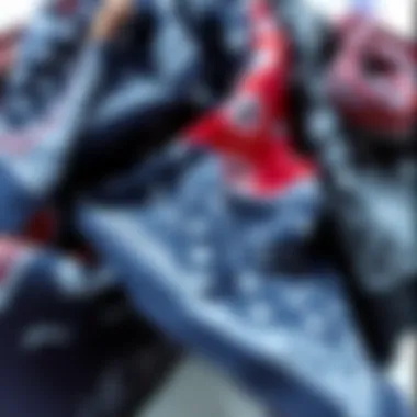 A close-up of various bandana patterns suitable for skateboarding culture